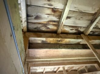 天井工事の様子