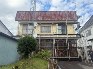 足場設置の様子