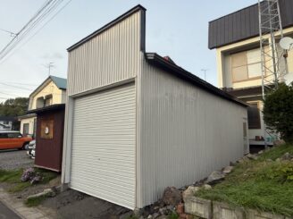 塗装後の車庫の様子