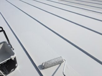 屋根塗装の様子