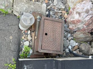 塗装前の散水栓の様子