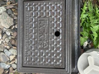 塗装後の散水栓の様子