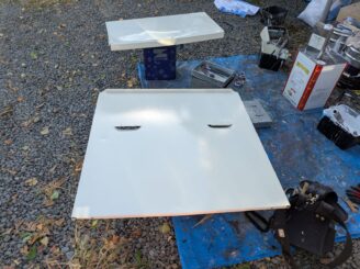 付帯部塗装の様子