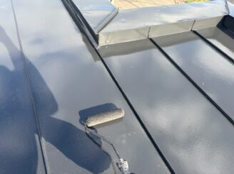 屋根の塗装の様子