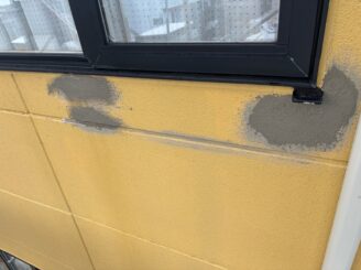 外壁補修の様子