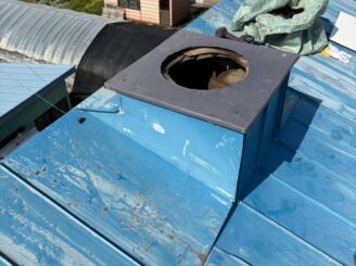 煙突撤去の様子