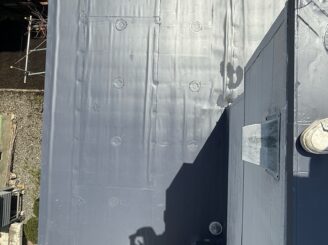 シート防水工事の様子