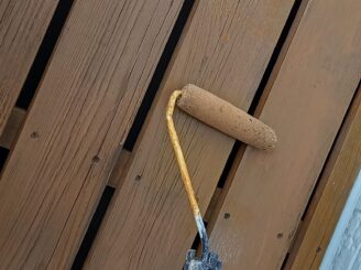 スノコ塗装の様子