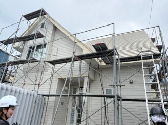 足場組立後の様子