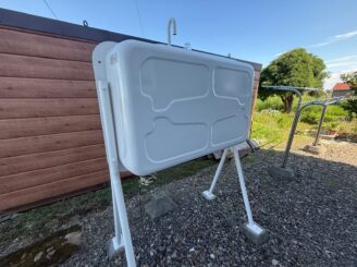 灯油タンク塗装後の様子