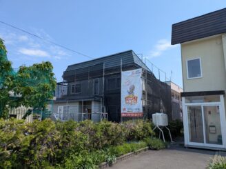 足場組立の様子