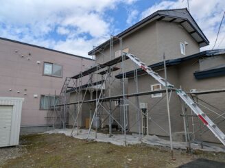 足場組立の様子